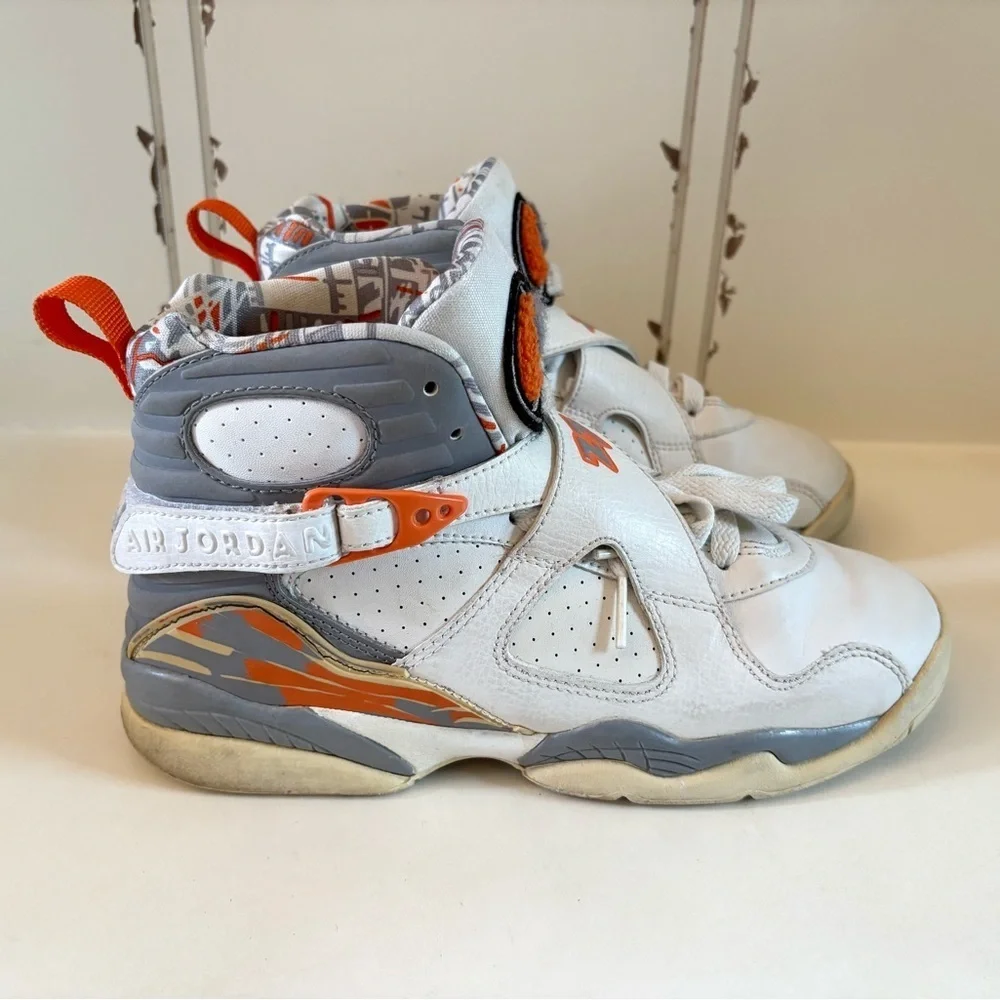Air Jordan Retro 8 - Orange Blaze - Boys Size 6Y (2007 Release)